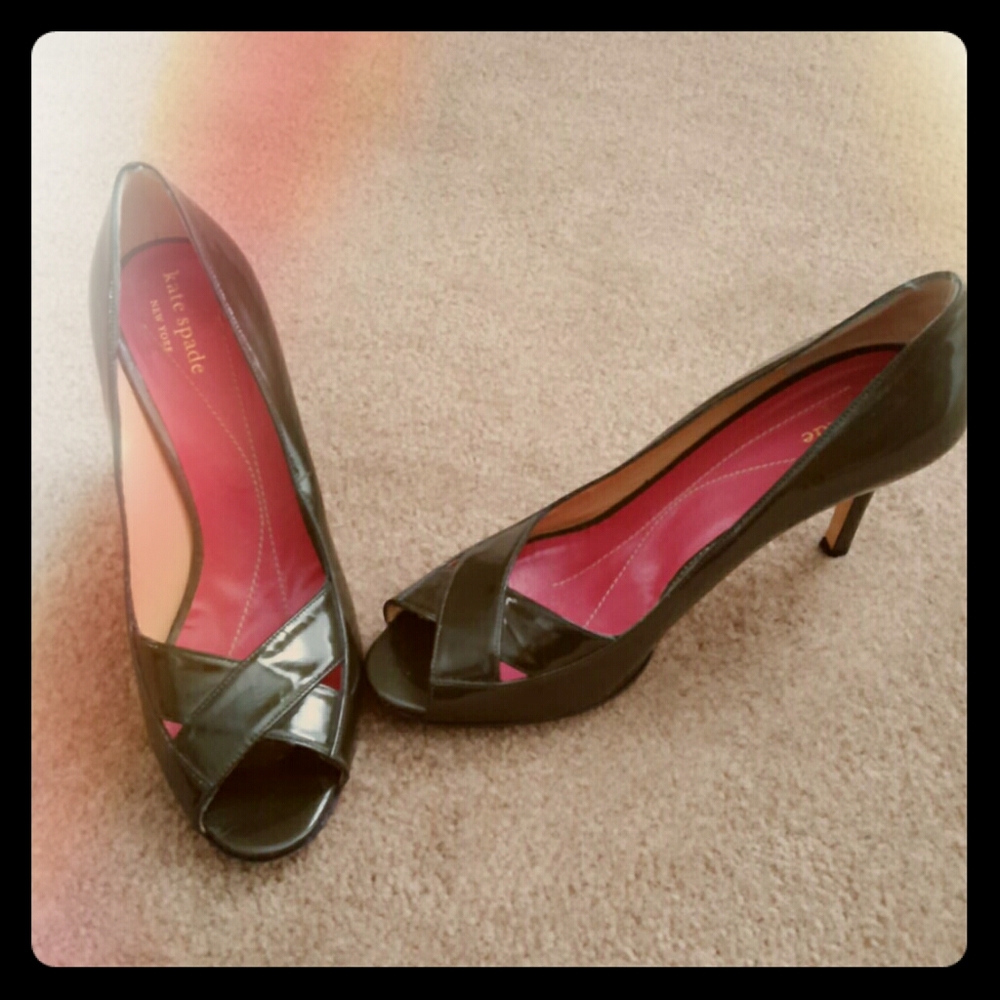 Kate Spade Black Cross Strap Heels